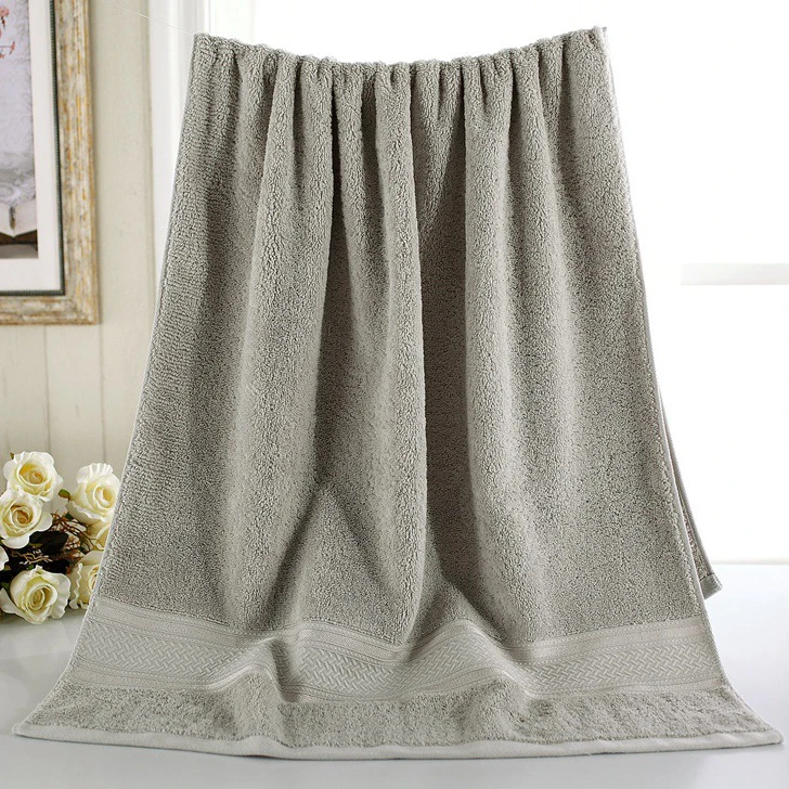 China Factory Wholesale Custom Logo High Water Absorbent Soft 100% Cotton Dobby Luxury Bath Towel