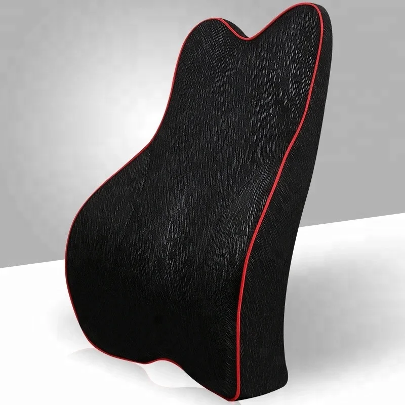 Therapeutic Memory Foam Chair Car Seat Ventilate Mesh Fabric Lumbar Back Support Cushion For Back Pain
