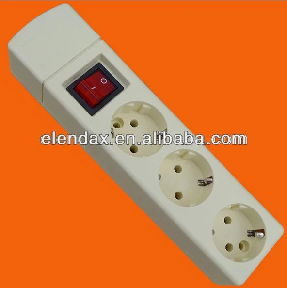 3-way European Extension Power Socket with Earth (E9003ES)