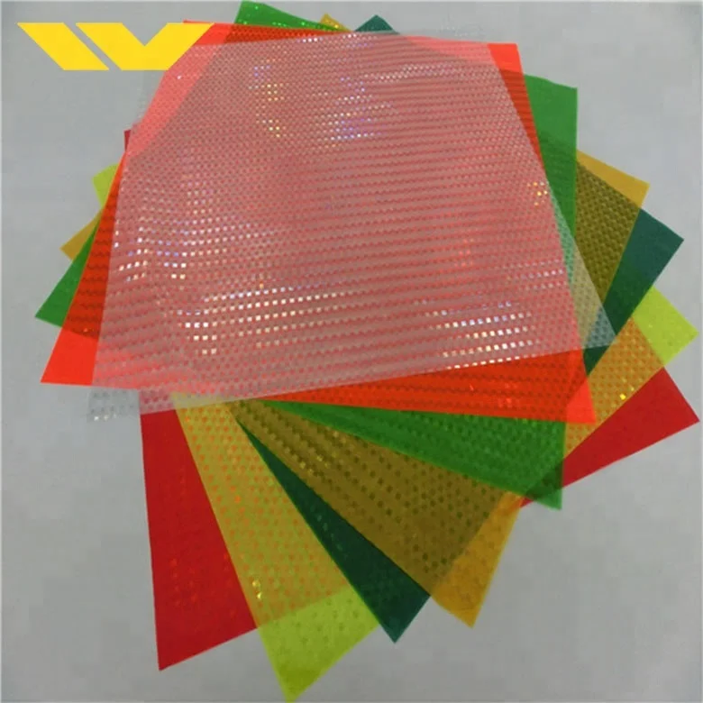 High visibility raincoat application pvc plastic reflector sheet