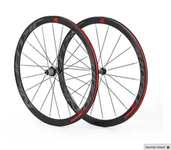 700C Road Bicycle Carbon Fiber Hub Wheelset Fat Spokes 40mm Rims