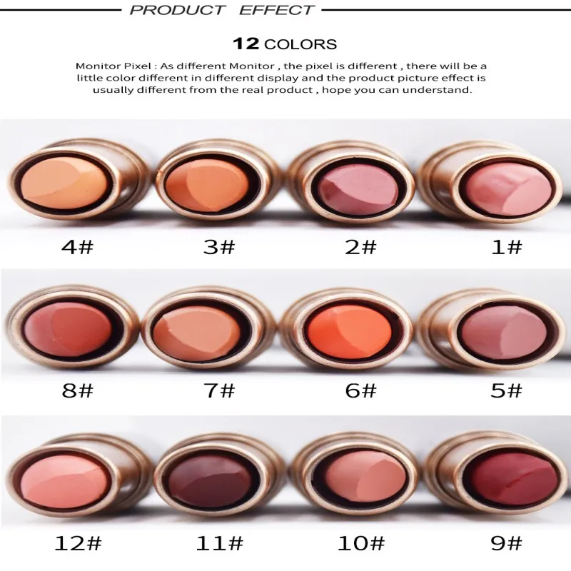 
Hot sales multi cllor brown cheap long lasting lipstick 