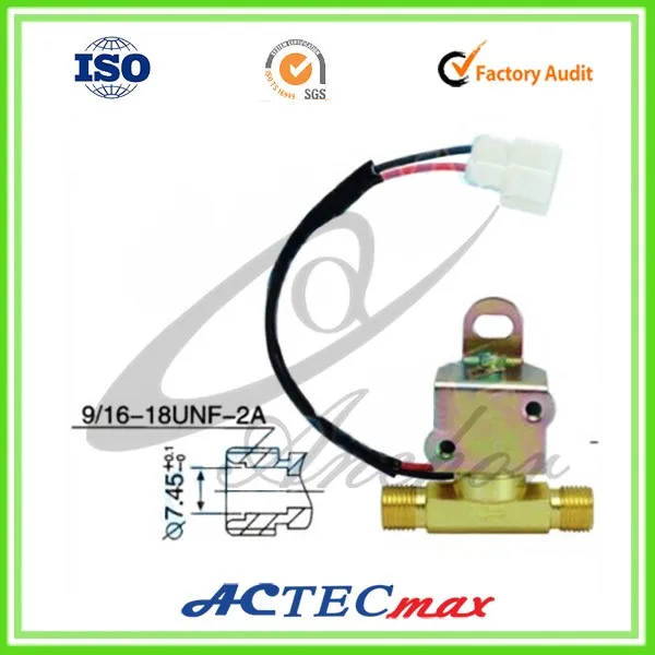 12v / 24v Brass Refrigerant Solenoid Valve R12/R134 3/8 MIO