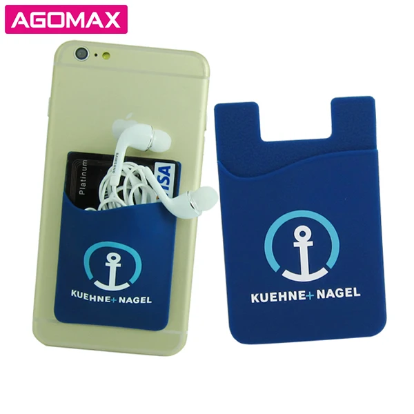 FREE SHIPPING Non-toxic Gift Silicone Phone Smart Wallet 3M Sticky Card Holder