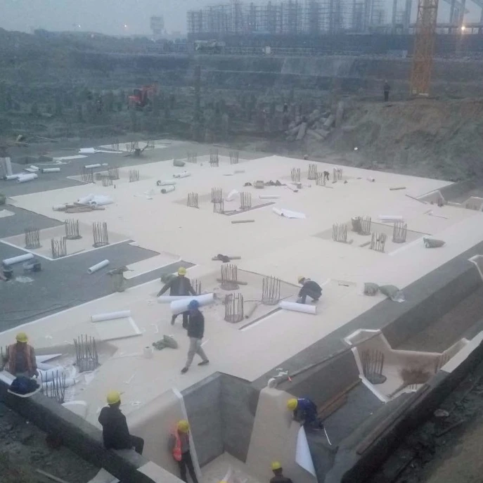 HDPE Aquaprufe underground high polymer polyethylene bitumen emulsion waterproofing membrane