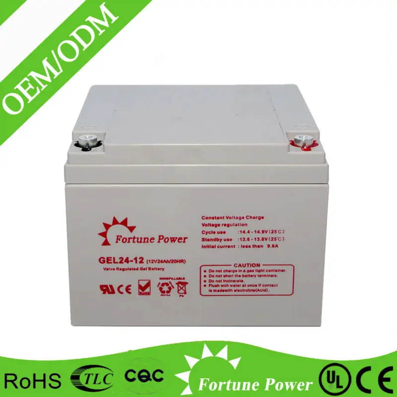 
12v 24ah solar deep cycle gel battery manufacturer in China 