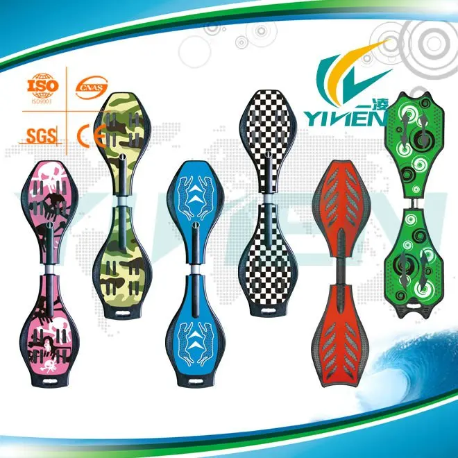 High quality fresh ABS wave skateboard with LED WHEEL