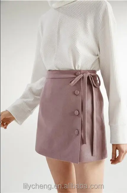 Hot sell plus size 8XL custom wholesale women ladies girls mini skirt suede skirts bandage skirts