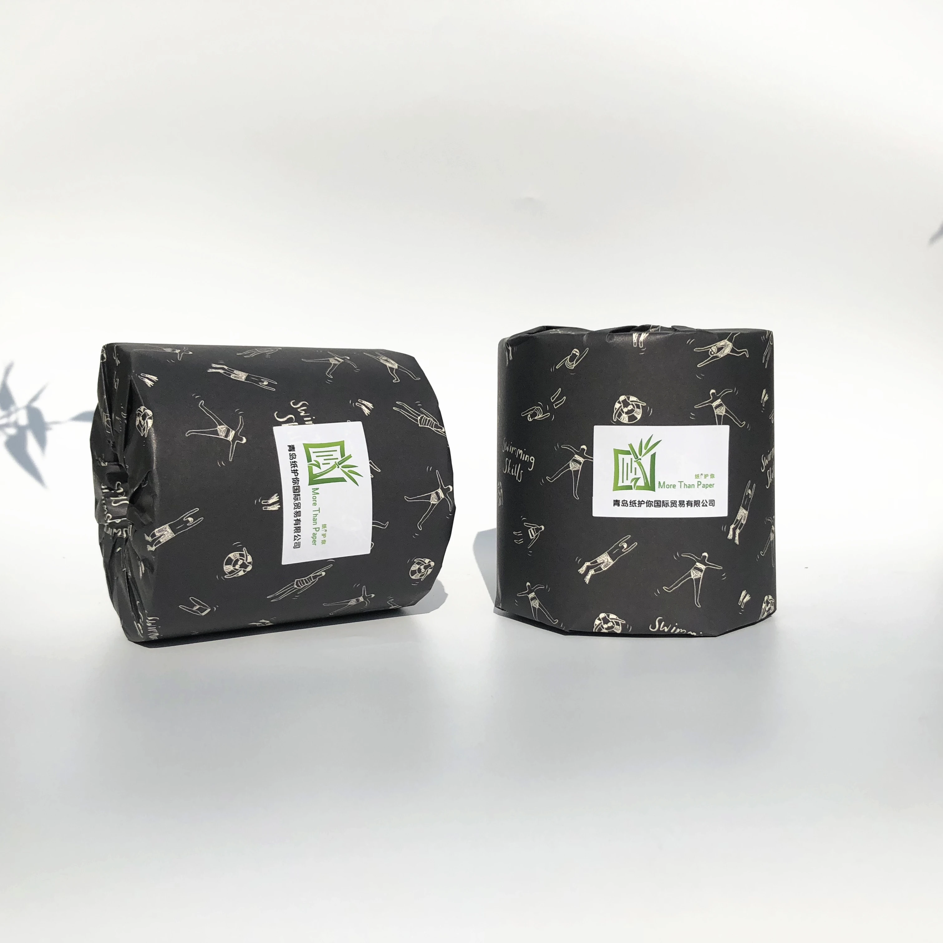 
 Небеленные 100% чистые бамбуковые рулоны для унитаза  