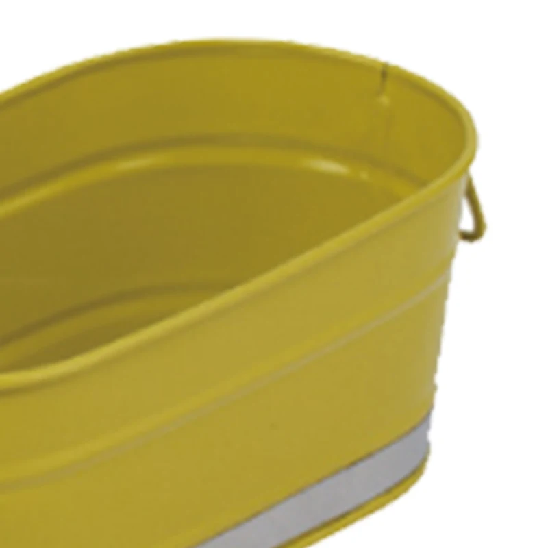 Hanging Garden Galvanized Plant Pot Tin Box Metal Yellow Planters Pots Flower Holder Gardening Accessoriwer Flower Can Bucket