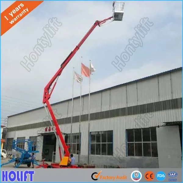 Competitive price 18m lifting height 200kg diesel engine battery folding arm light telescopic boom lifts