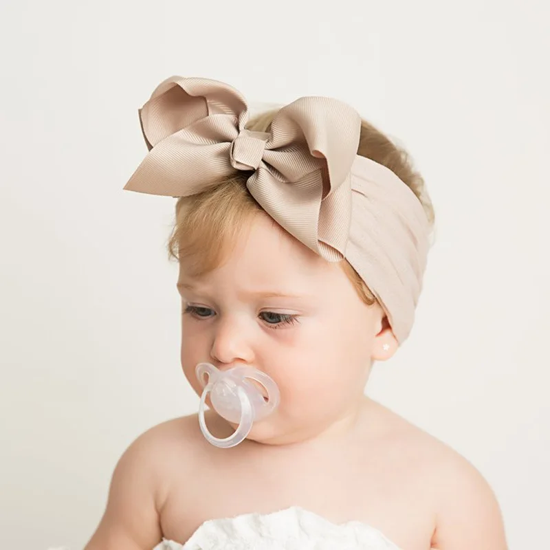 2021 hot style selling wholesale children monochrome wash hair band  high comfortable soft child baby nylon headband