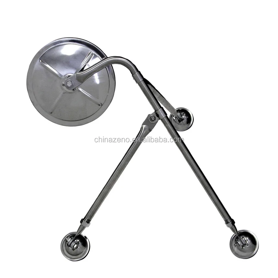 Chromed 8 1/2" Tripod Fender Mirror For Kenworth