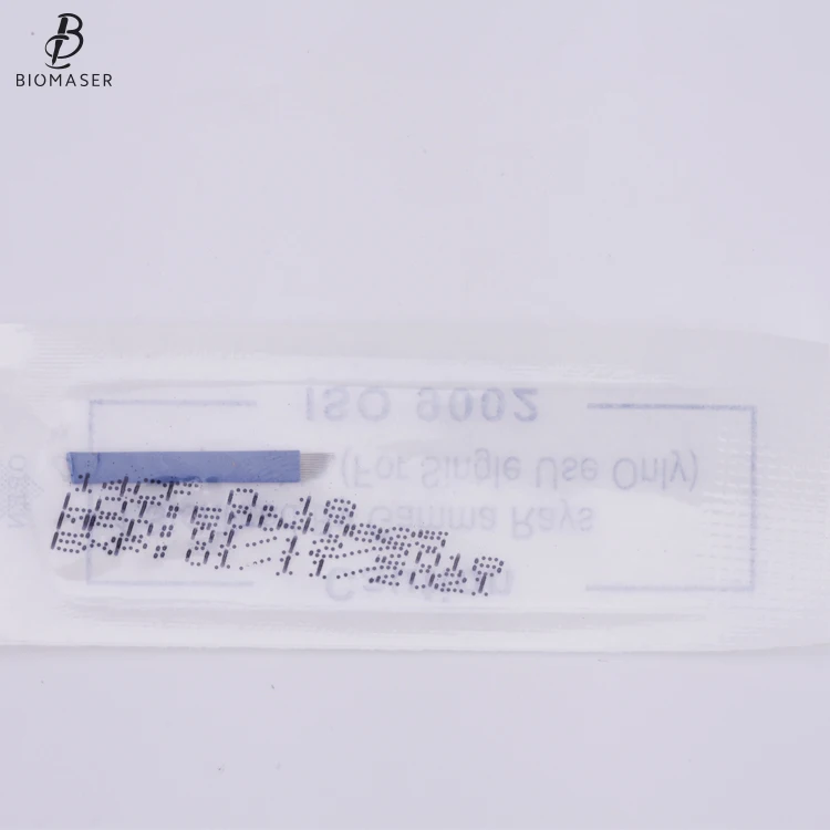 Biomaser High Quality Sterilized Package 14 pin Eyebrow Embroidery Tattoo Microblading Needle