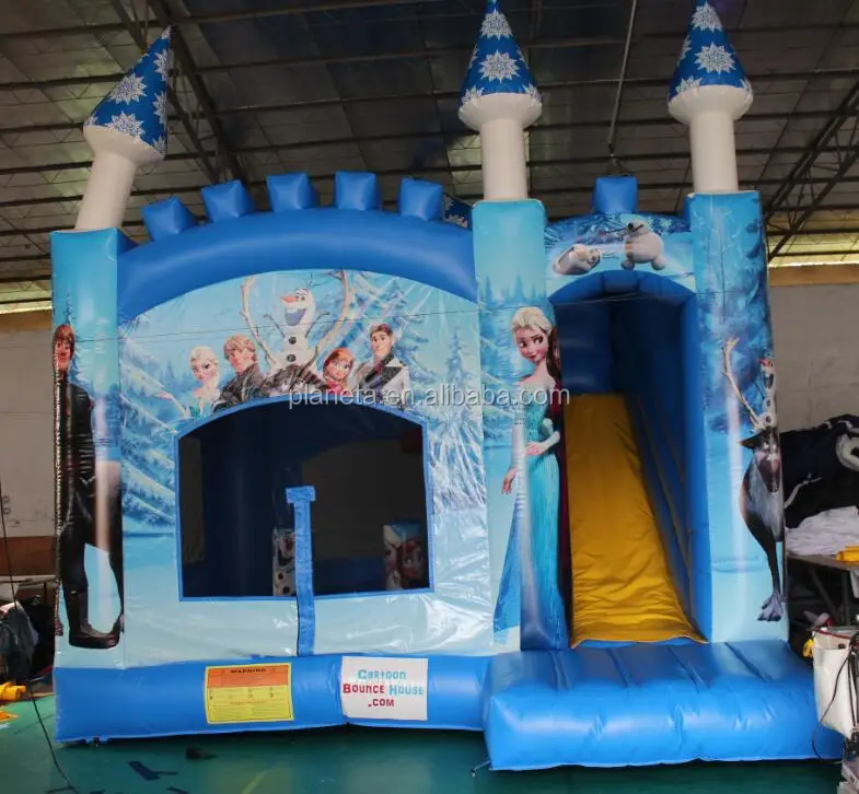 Factory directly 0.55mm PVC princess inflatable castle with slide/kids bouncer