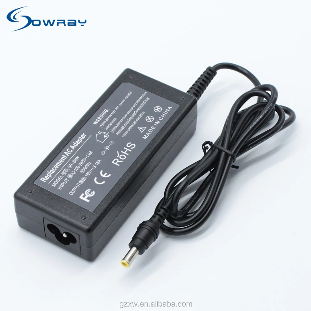 Replacement 5.5*3.0mm 19V AC/DC Adapters for Samsung Laptop Power Supply 60W