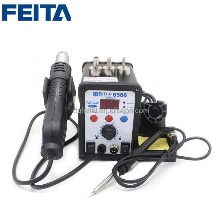 FEITA 8586 Hot Air Gun and Soldering Iron 2 in 1 Electric Soldering Station