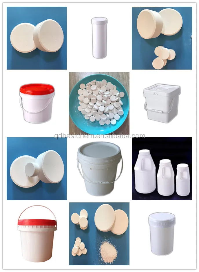 China Manufacturer Swimming Pool chemical TCCA 90% chlorine tablets
