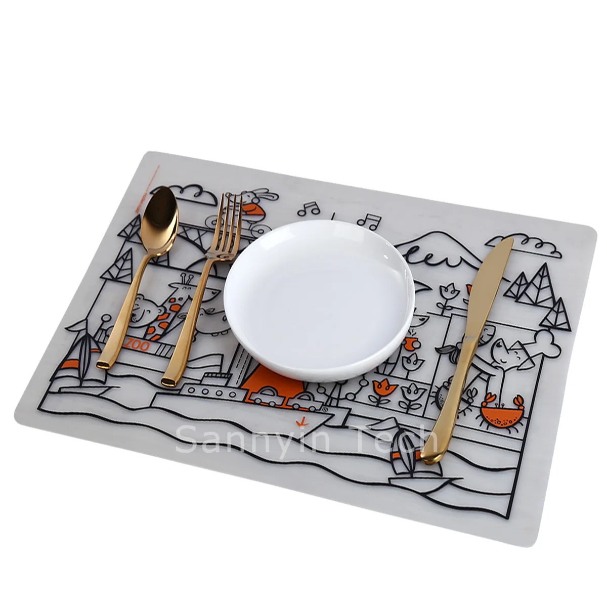 
Wholesales Manufacture Multi-function Kids Play Drawing Mat Heat Resistant Silicone baby placemat 