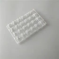24 Holes Clamshell clear disposable plastic quail egg cartons