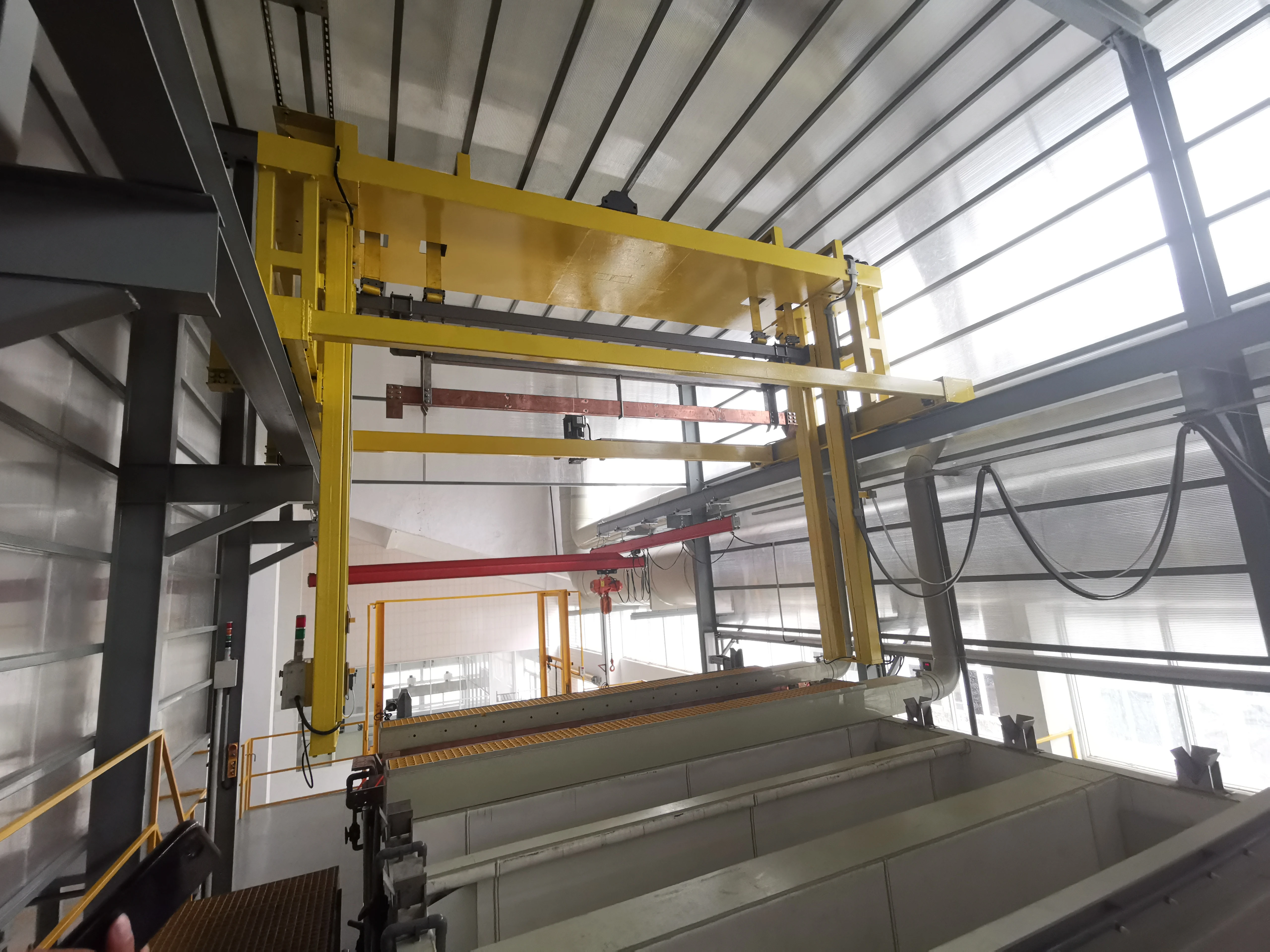 Full automatic gantry type rack chrome plating line for metal parts