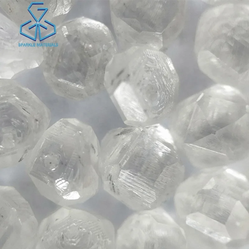 
Big Size Synthetic Pure White Rough HPHT Diamond For Jewelry 