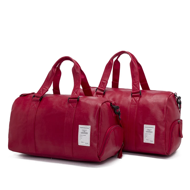 
New portable waterproof travel bag pu large capacity unisex sports and fitness light luggage travel bag 
