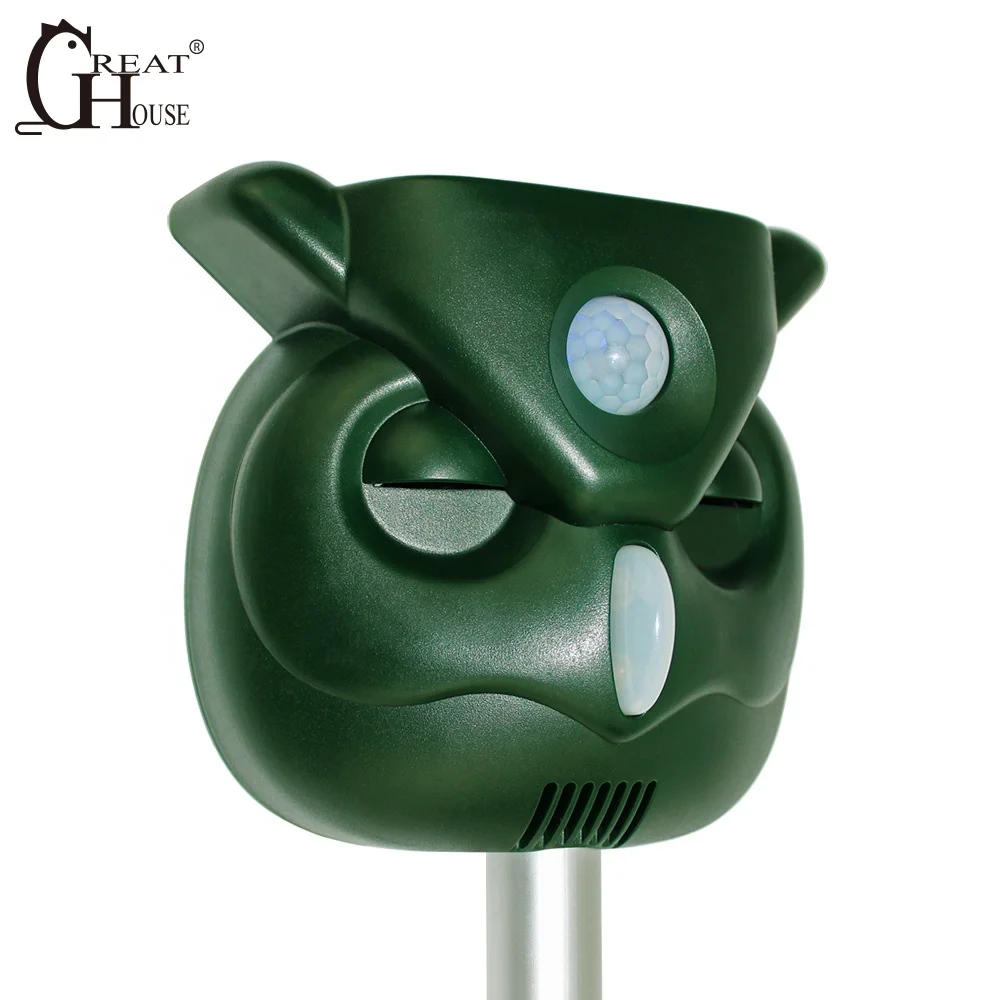 
GH-504 Outdoor Garden solar power ultrasonic motion activated deer raccoon raccoo skunks possum bear repeller animal repellent 