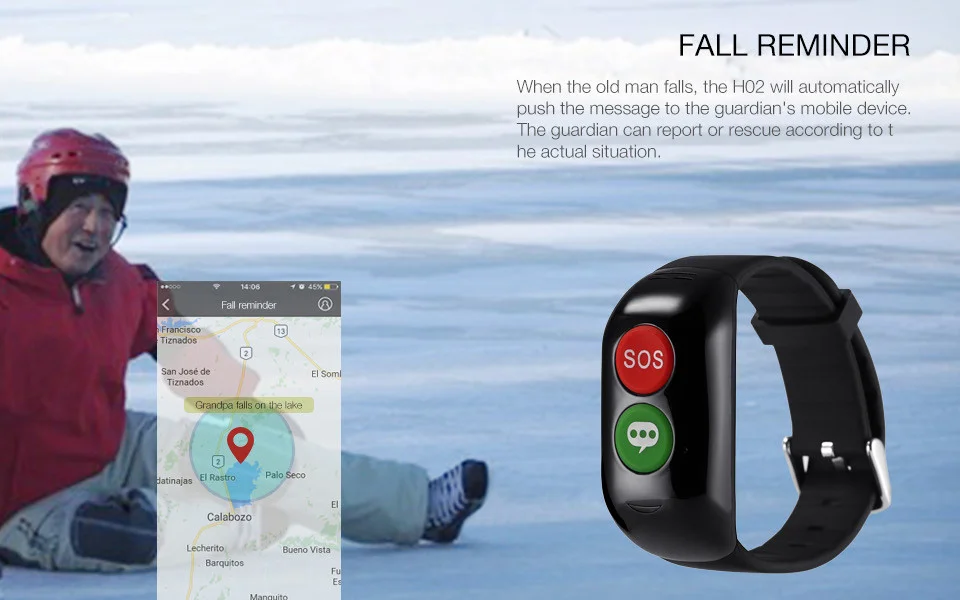 Security gps tracking devices , SOS Emergency one key Calling watch,heart rate blood pressure health monitor,elderly bracelet