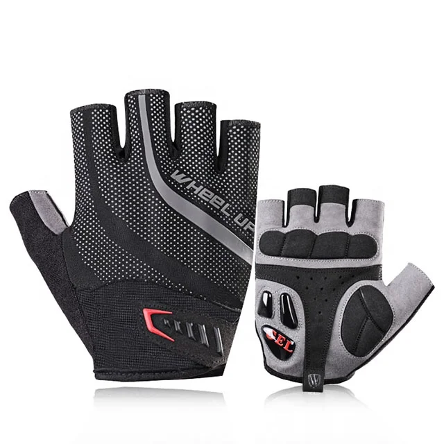WHEEL UP Breathable Half Finger Gel Padded Sport Gloves Outdoor Bicycle Gym Cycling Gloves