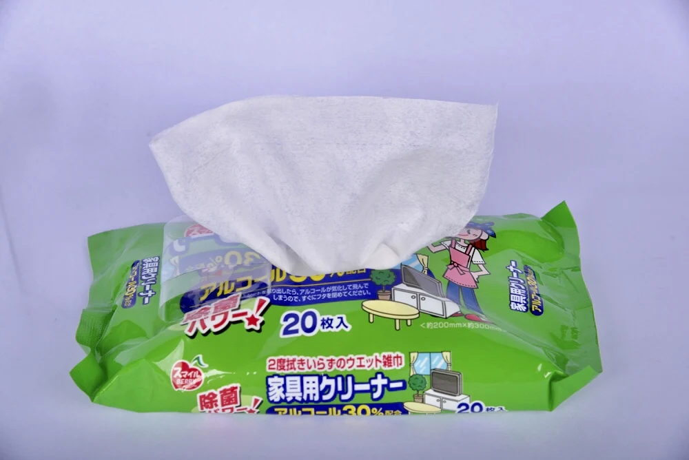 High quality and easy to clean wiping cloth wet tissue with ultra fine fiber for table, furniture, window and car interior