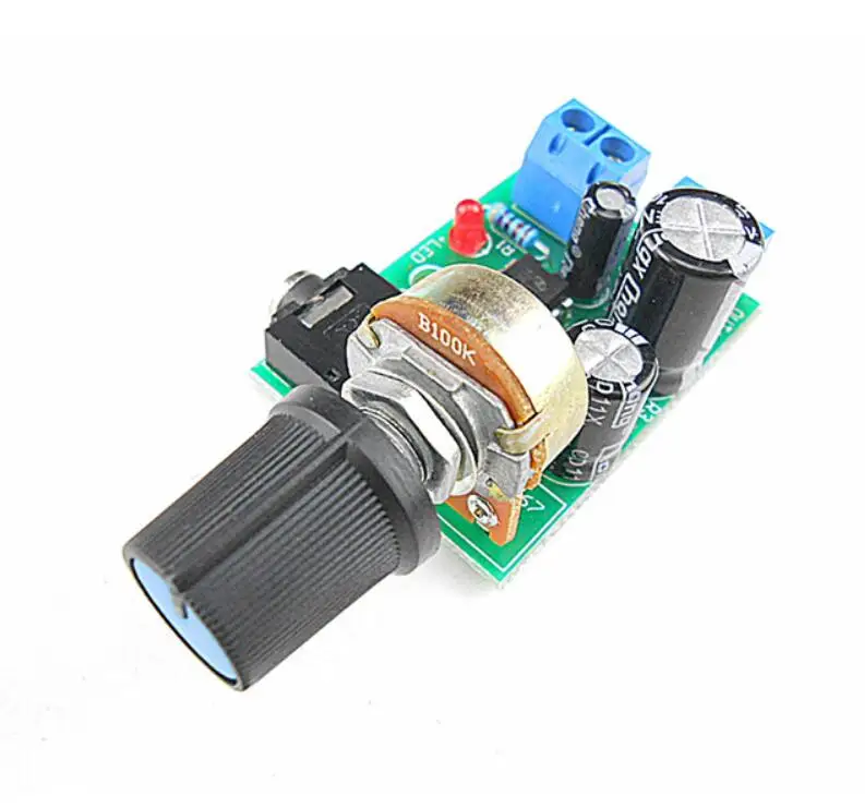 Taidacent Simple Low Voltage Battery Operation Lm386 Car Headphone Stereo Audio Mono Power Amplifier Amp Circuit Module