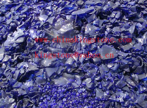 Crystal glass chips for terrazzo