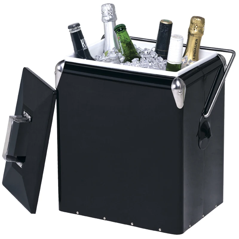 17L Multi Colored Customized Vintage Cooler Accept Metal Drink Cooler Box Beach Beer Cooler