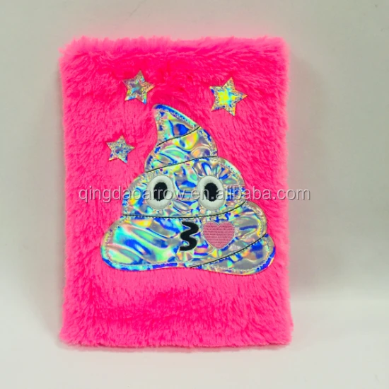 A4 A5 A6 spiral hard card board cover 80 sheets exercise notebook note joural diary agenda planner Plush notebook with pen