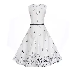 Wholesale Graceful custom pattern note petal Sleeveless ruffle ladies dress with waistband