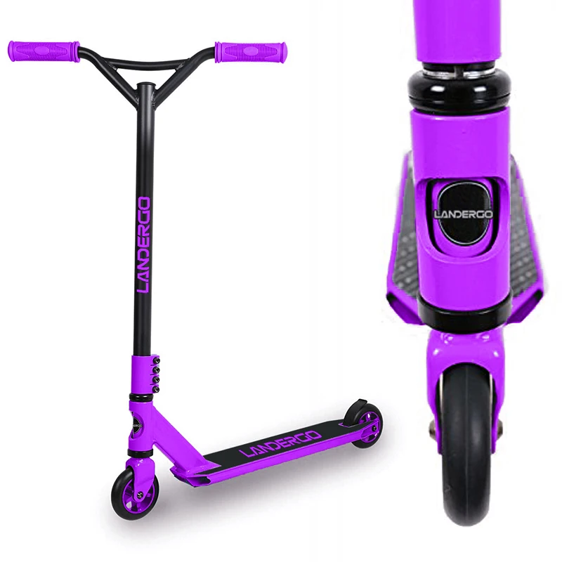 
Landergo Complete Pro Scooter Kids Teens Adults Freestyle Tricks Pro Stunt Scooter 