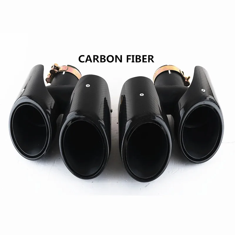 AUTO Car Carbon fiber Stainless Steel exhaust Muffler tails tips suit for Porsche  panamera Cayenne MACAN Sport style 2014-2017