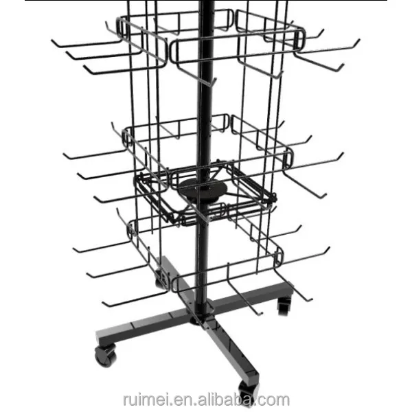 Practical Metal Wire Rotating Keychain Display Stand