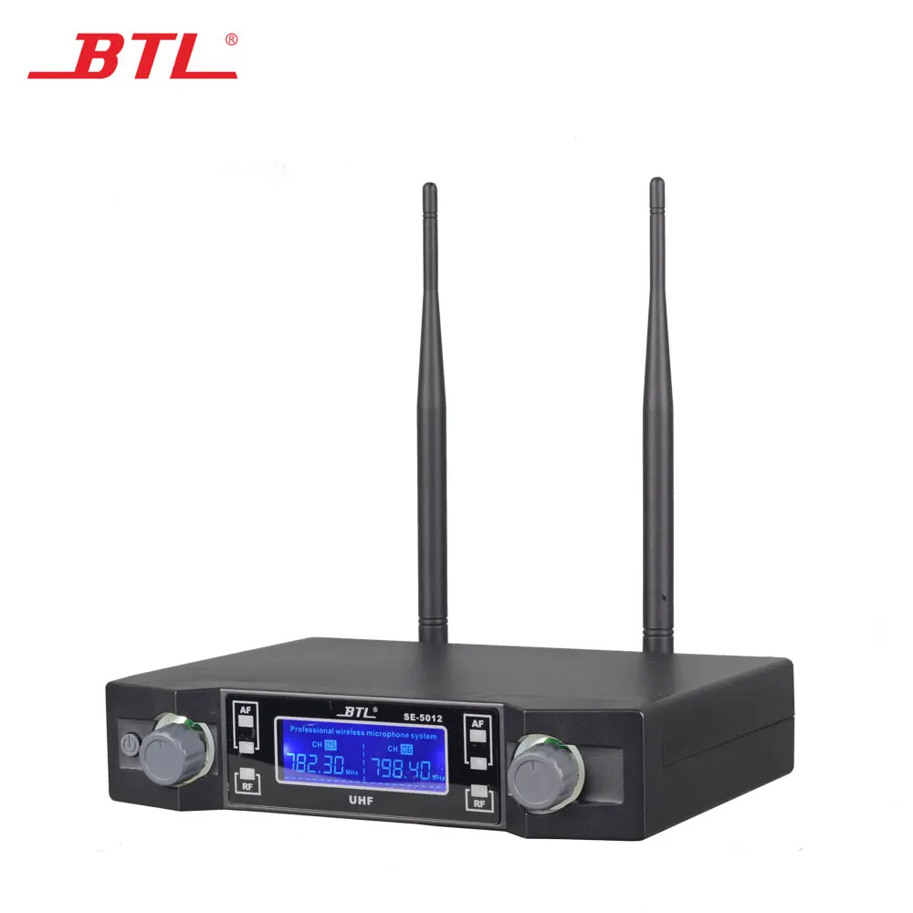 BTL Factory Produced UHF diversity wireless microphone with 2 mic