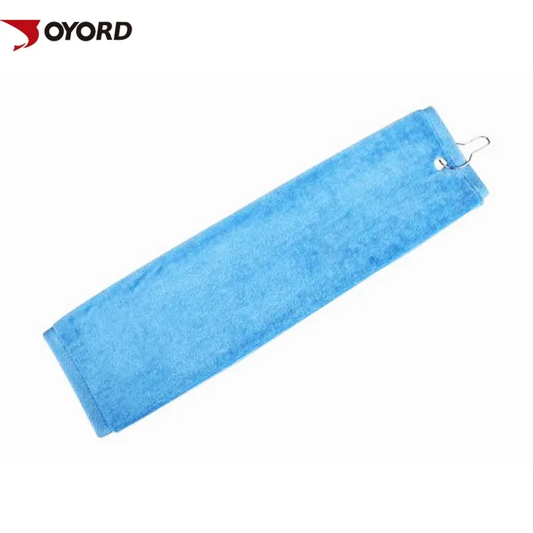 Custom Logo Plain Blank Microfibre Golf Towel For Sports Gym Two Side Suede Towels