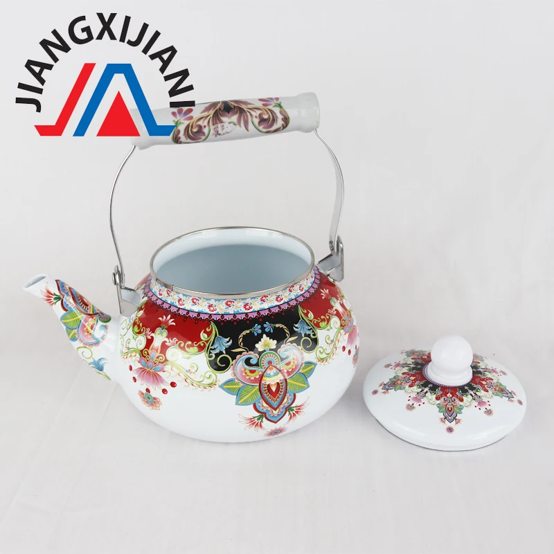 2,5л турецкий эмалированный чайник с керамической ручкой чайник