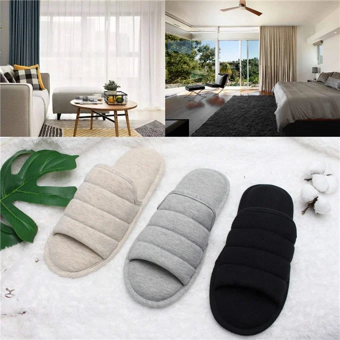 
Open Toe Couple Japanese Tatami Bedroom Room 100% cotton slippers Slipper 