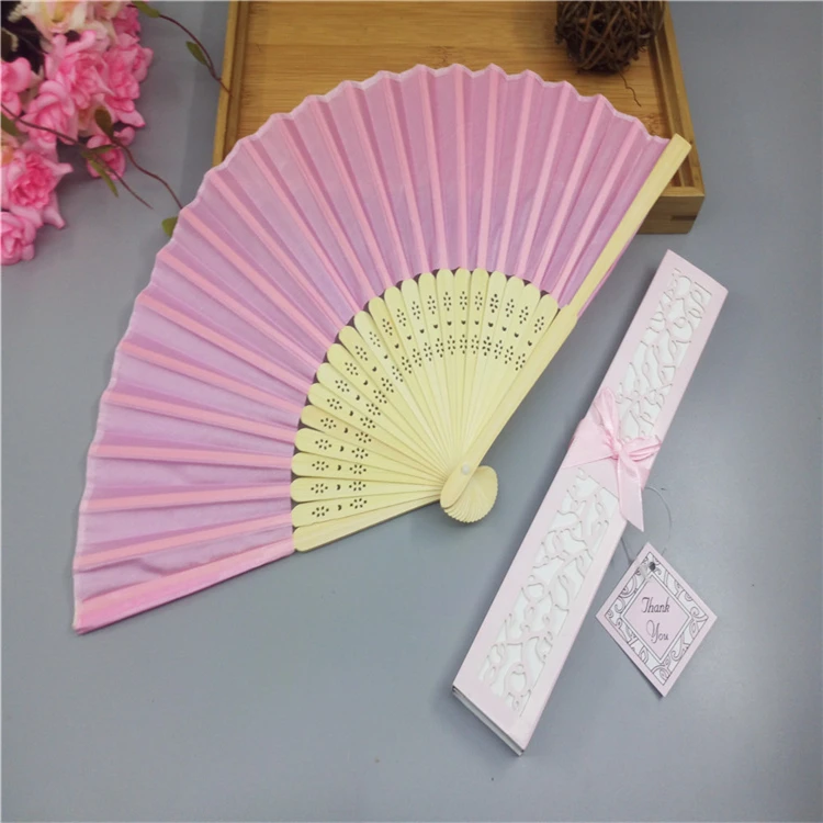 Cheap Wholesale Chinese Style Silk Dance Folding Fan Wedding Gift Fan For Ladies