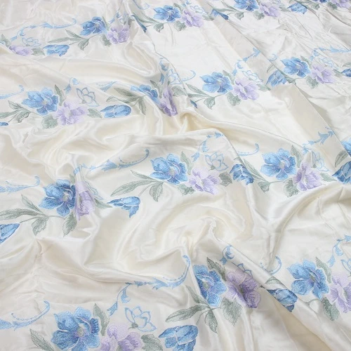 
30mm floral print silk cotton satin fabric digit print 