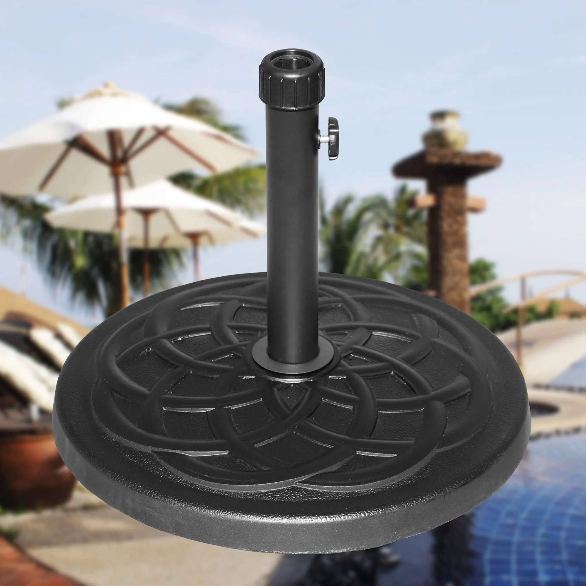 32LB Garden Outdoor Cast Stone Heavy Concrete patio umbrella base Umbrella parasol Base Umbrella Stand