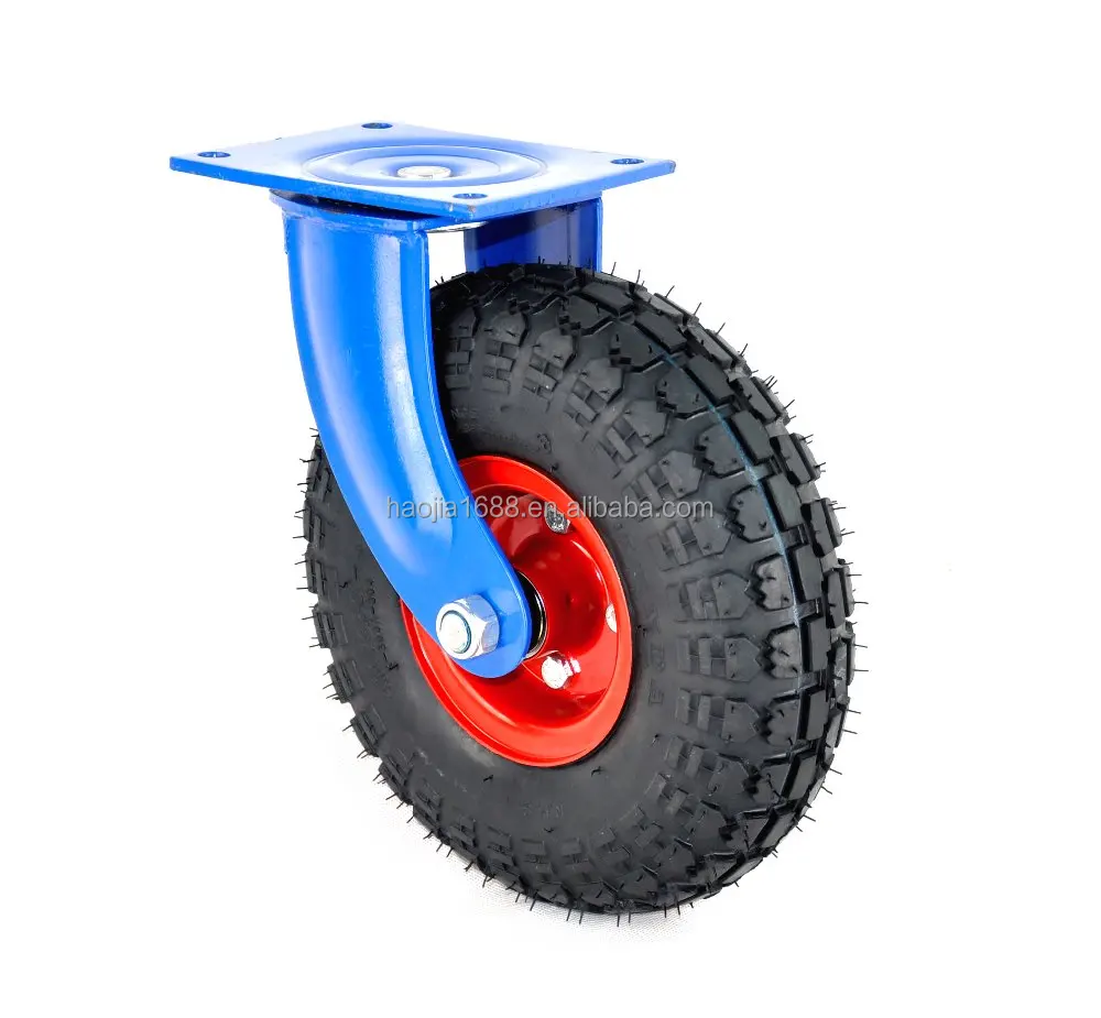 Source factory products 4.10/3.50-4 swivel rubber Pneumatic tyre casters