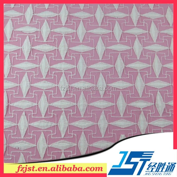 Sequin rhombic design Silk mesh Embroidery voile organza Fabric wholesale