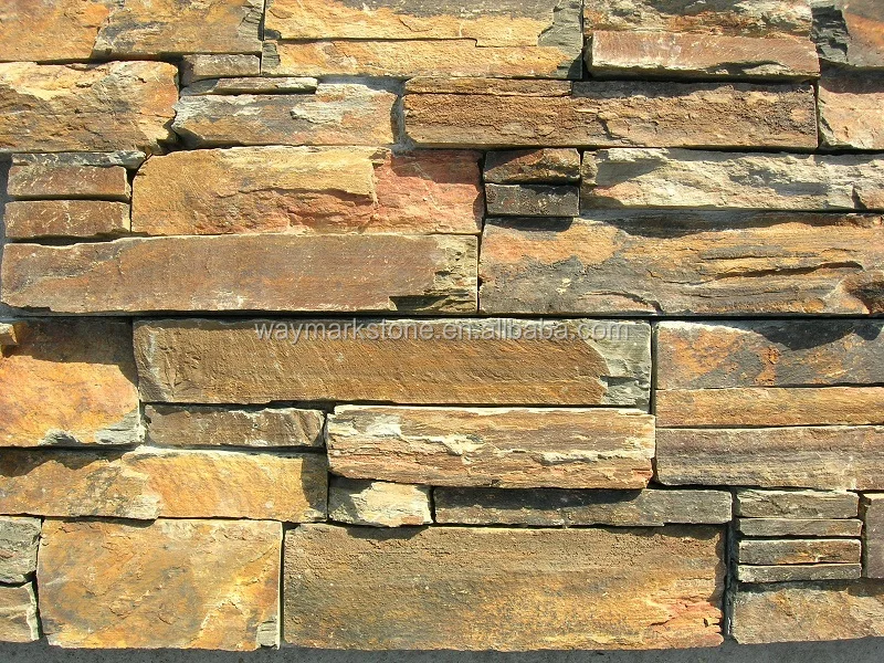 
Natural Slate Stone Panel Wall Cladding with cement back CZ-N20 