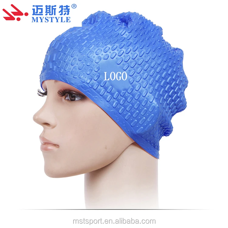 Funny cool water drop swimming caps